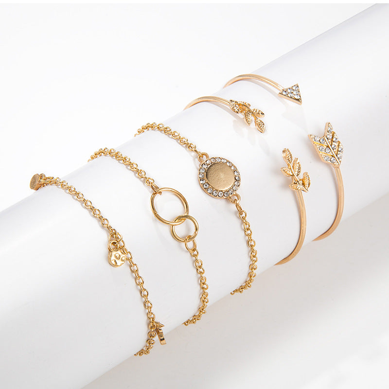 Arrow Leaf Five Piece Set Bracelet