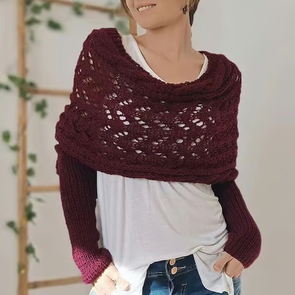 Boléro en maille torsadée Élégance