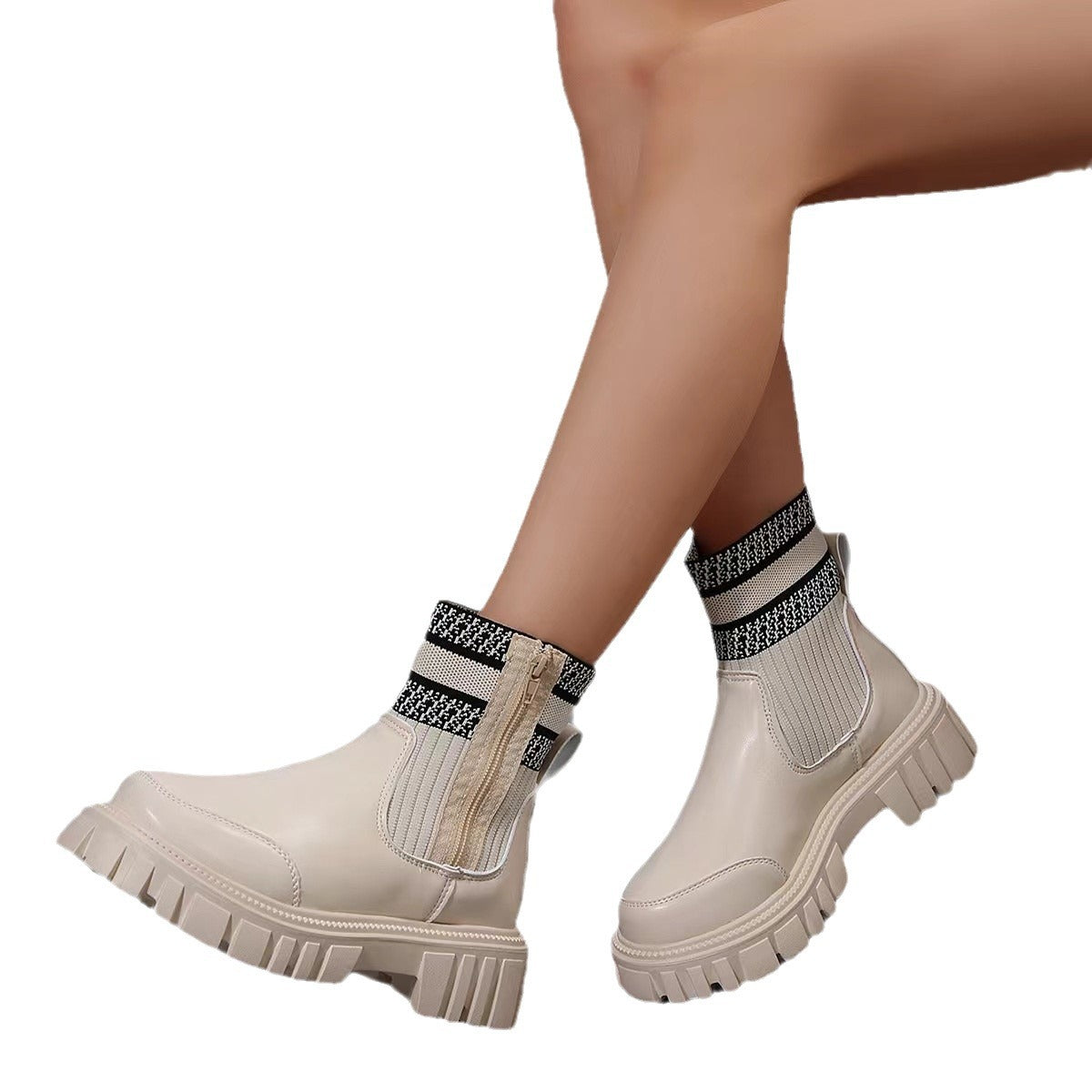 Urban Rebel Knit Ankle Boots