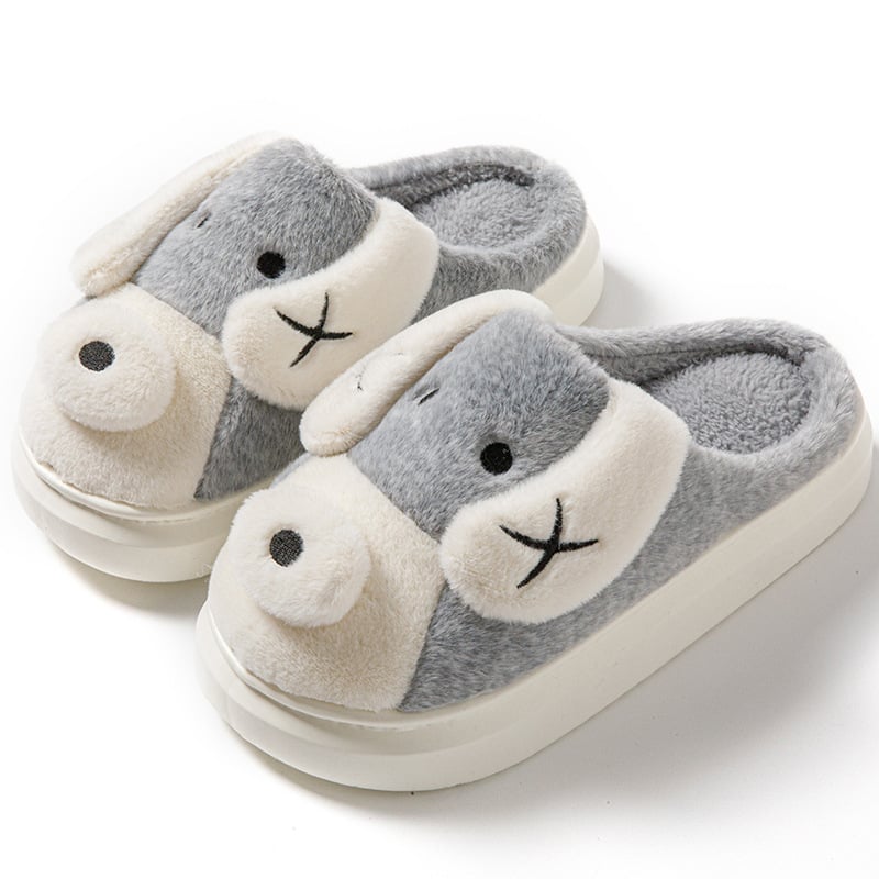 Cute Cartoon Dog Plush Slippers