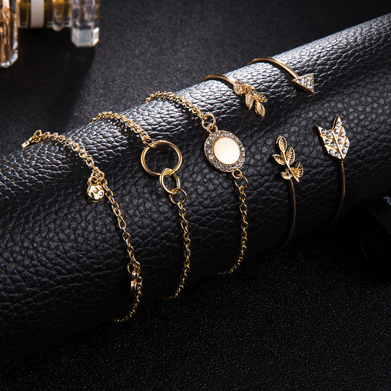 Arrow Leaf Five Piece Set Bracelet
