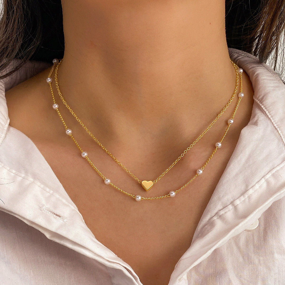 Pearl Elegance Layered Necklace