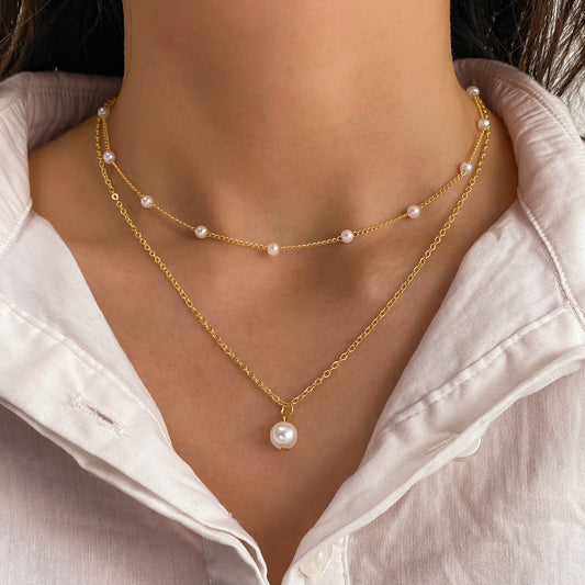 Pearl Elegance Layered Necklace