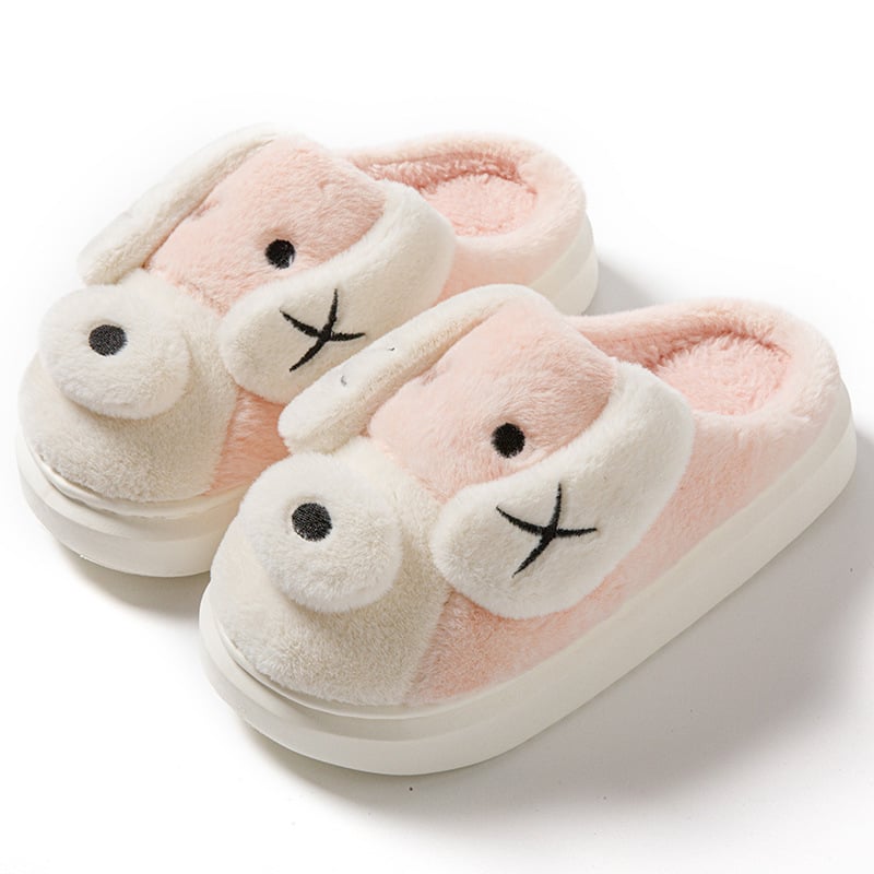 Cute Cartoon Dog Plush Slippers