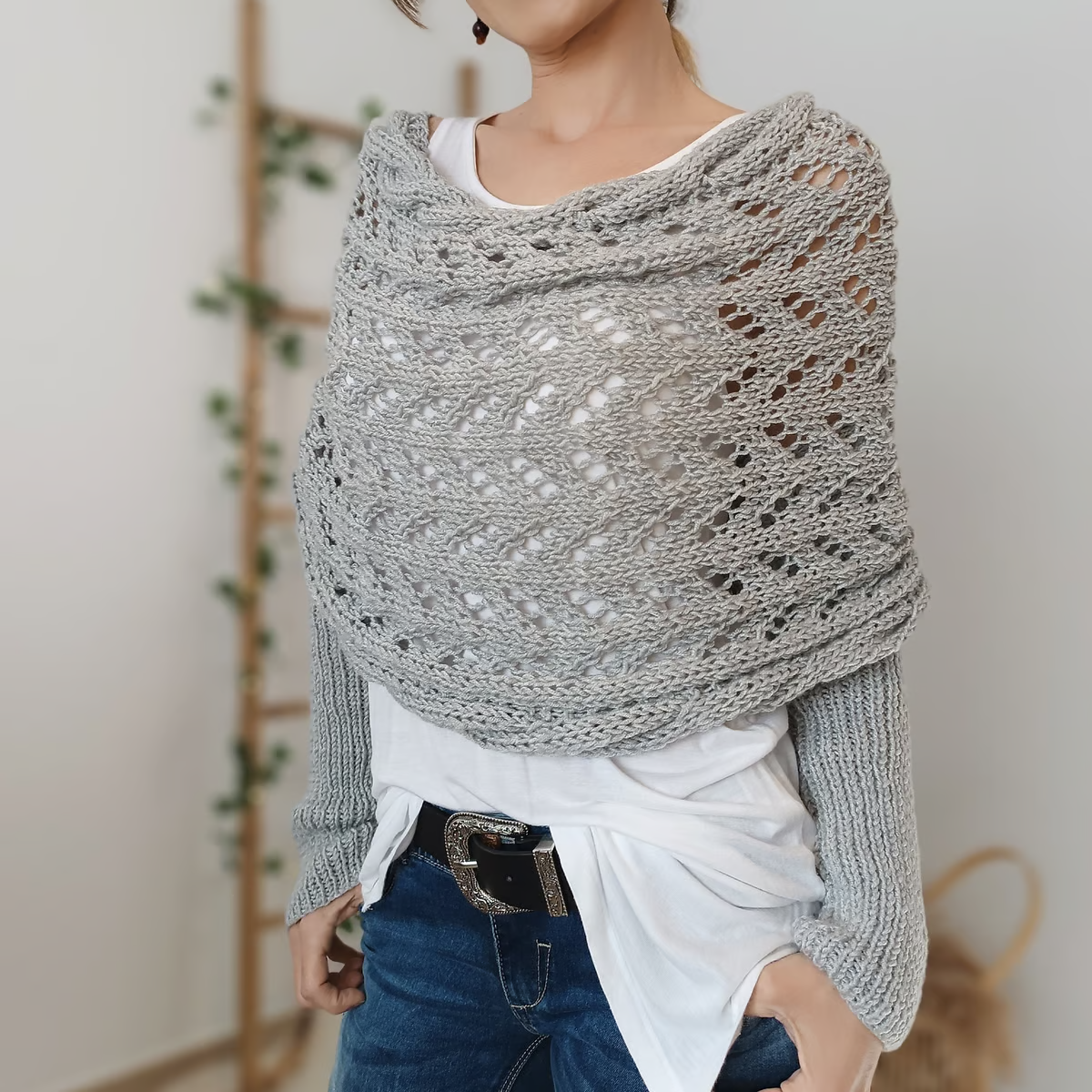 Boléro en maille torsadée Élégance