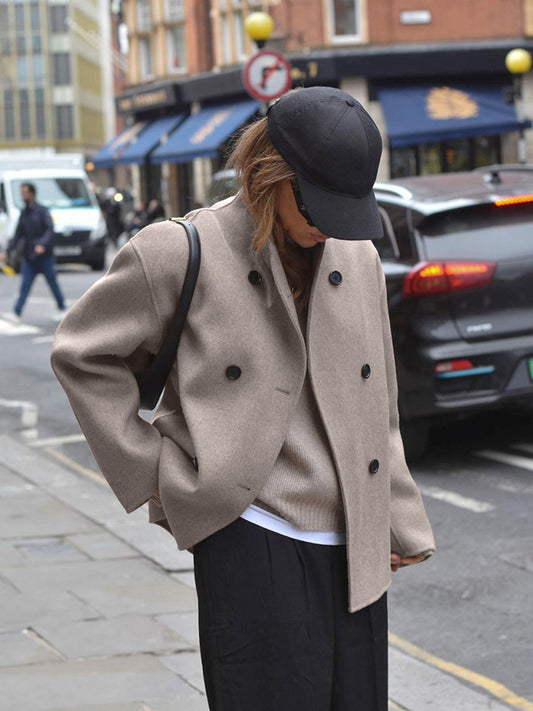 Manteau boutonné surdimensionné