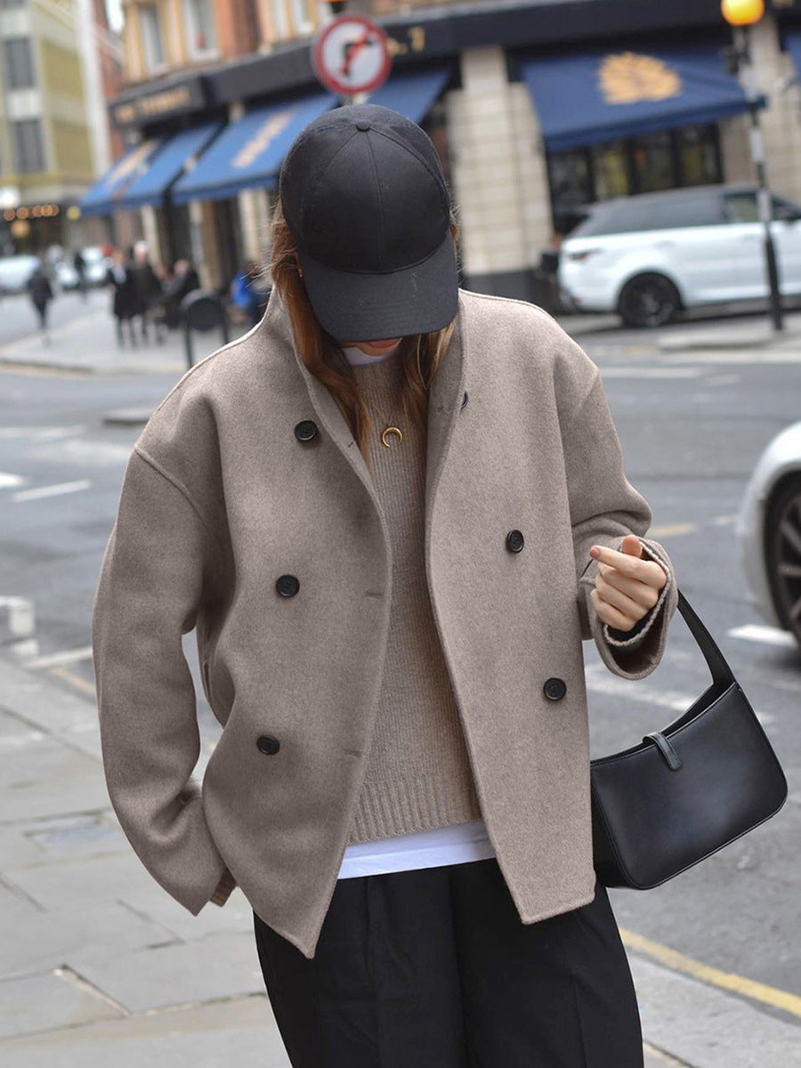 Manteau boutonné surdimensionné