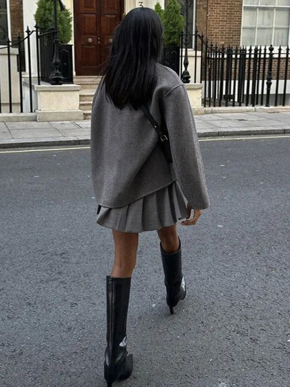 Manteau boutonné surdimensionné