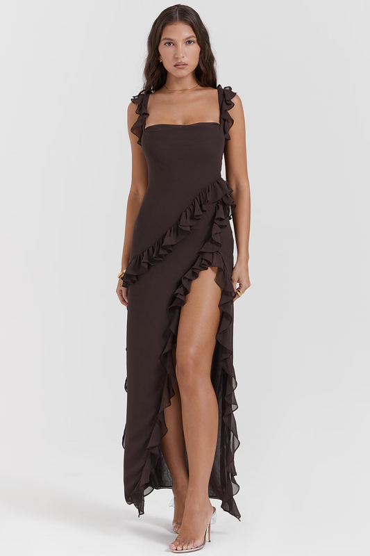 Venice Maxikleid mit Rüschen