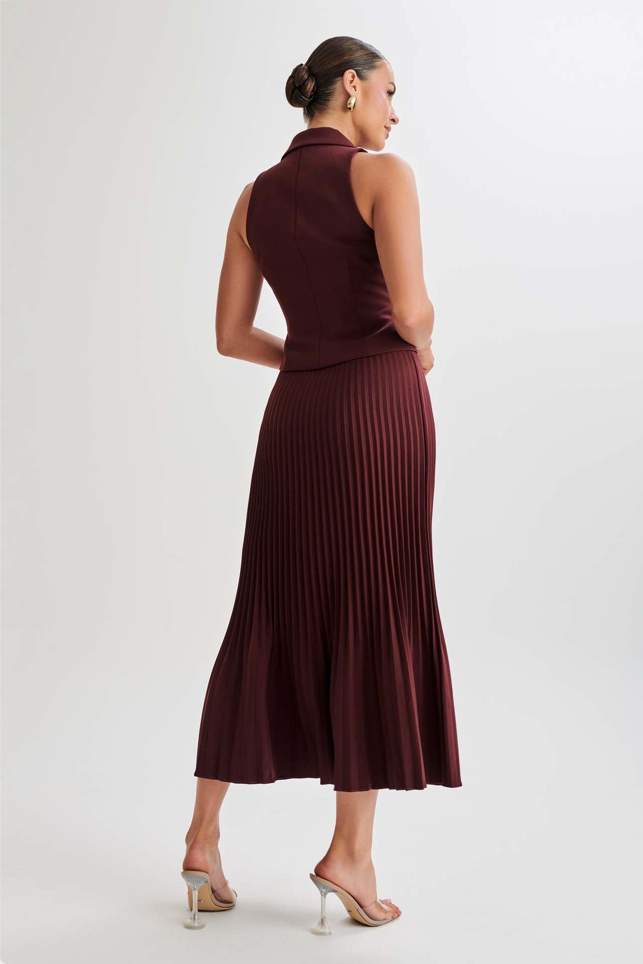 Duo plissé Emily – Jupe & Gilet