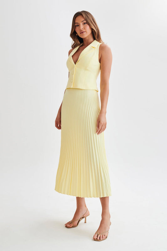 Duo plissé Emily – Jupe & Gilet