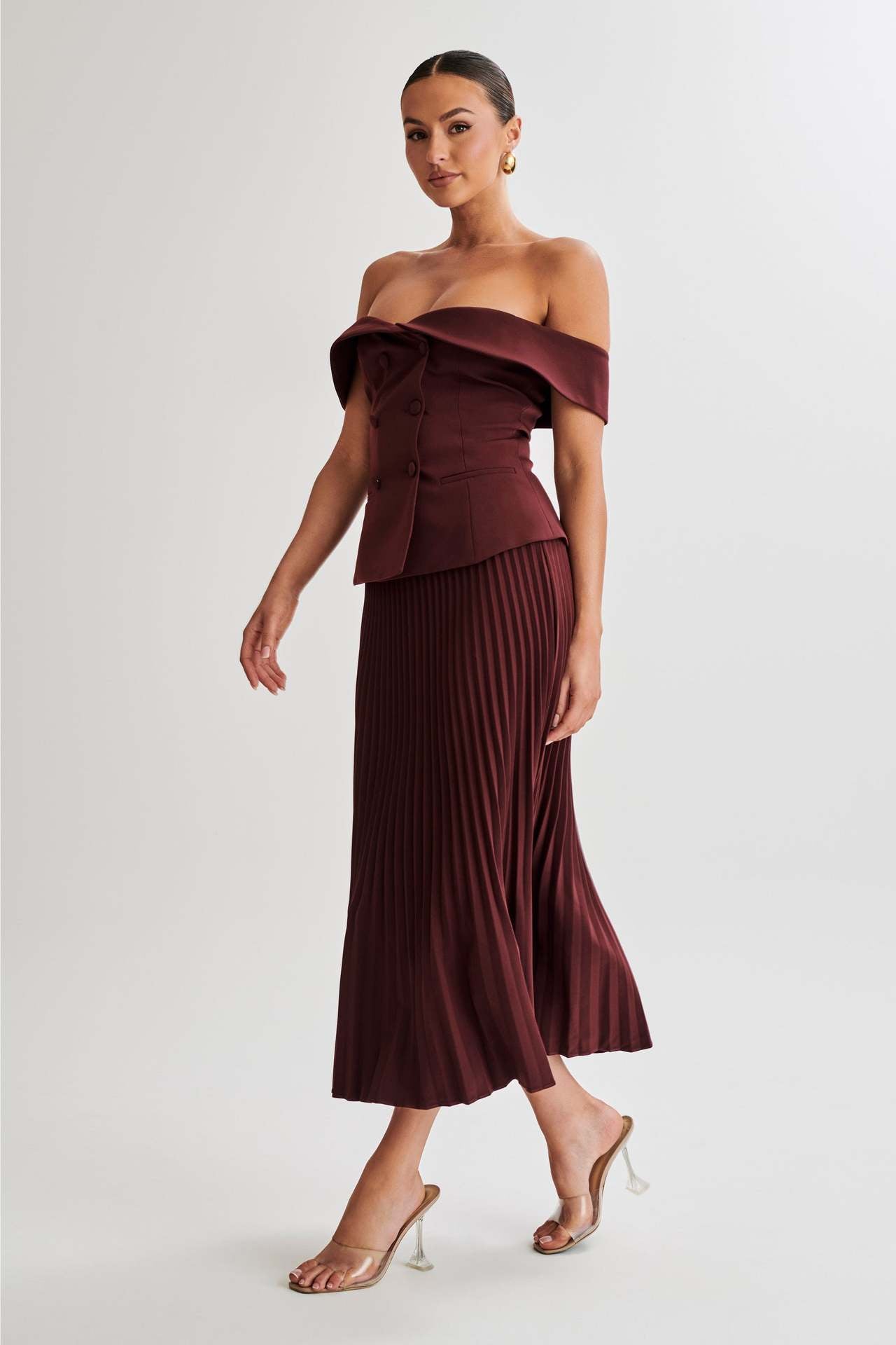 Duo plissé Emily – Jupe & Gilet