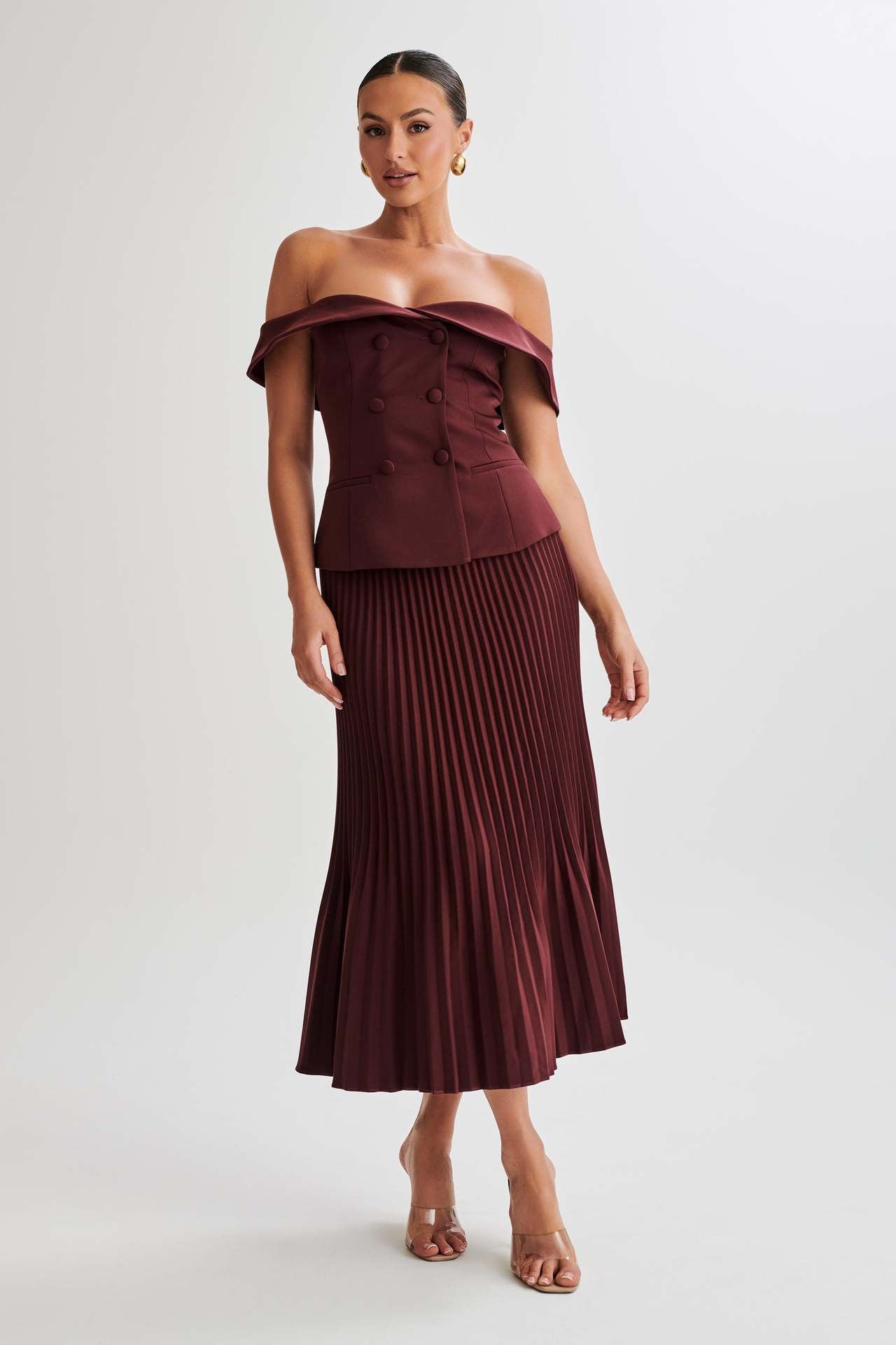 Duo plissé Emily – Jupe & Gilet