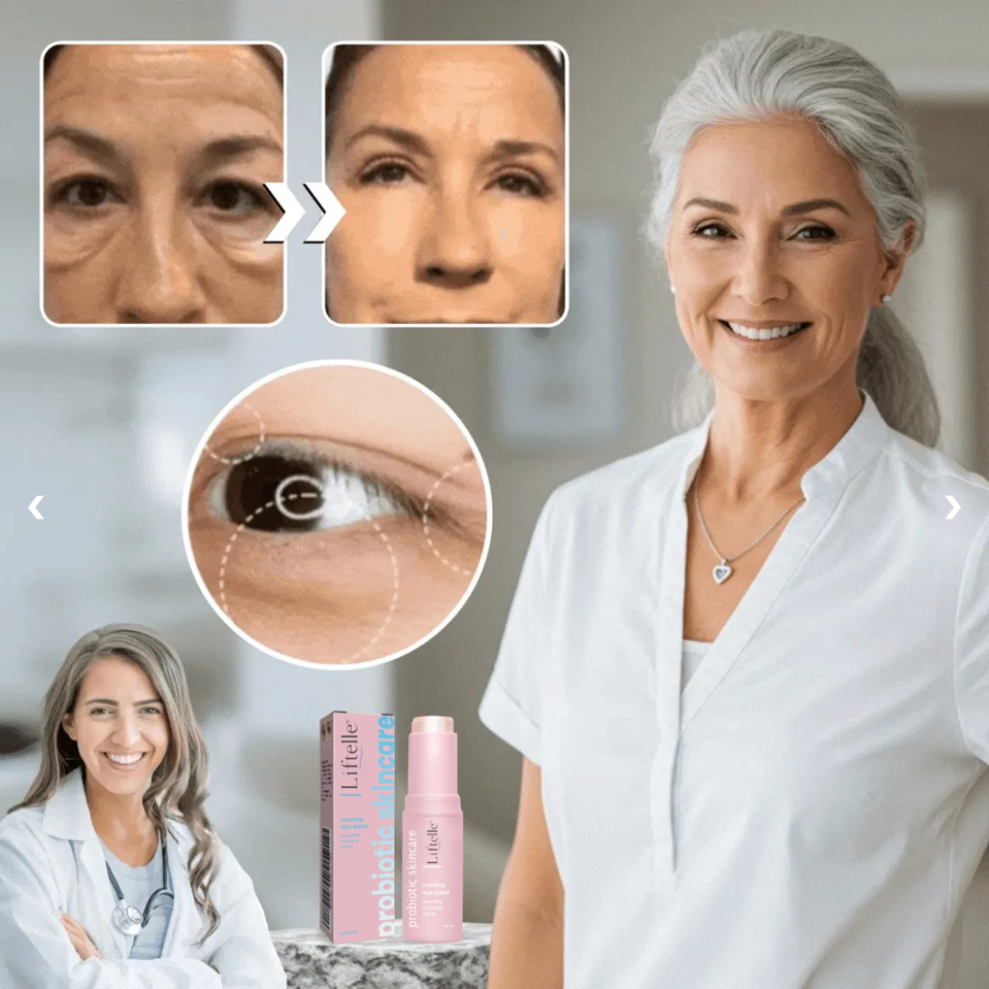 Liftelle® | Saavuta jopa 87% kiinteämmät ja nostuneet silmäluomet vain 2 tunnissa
