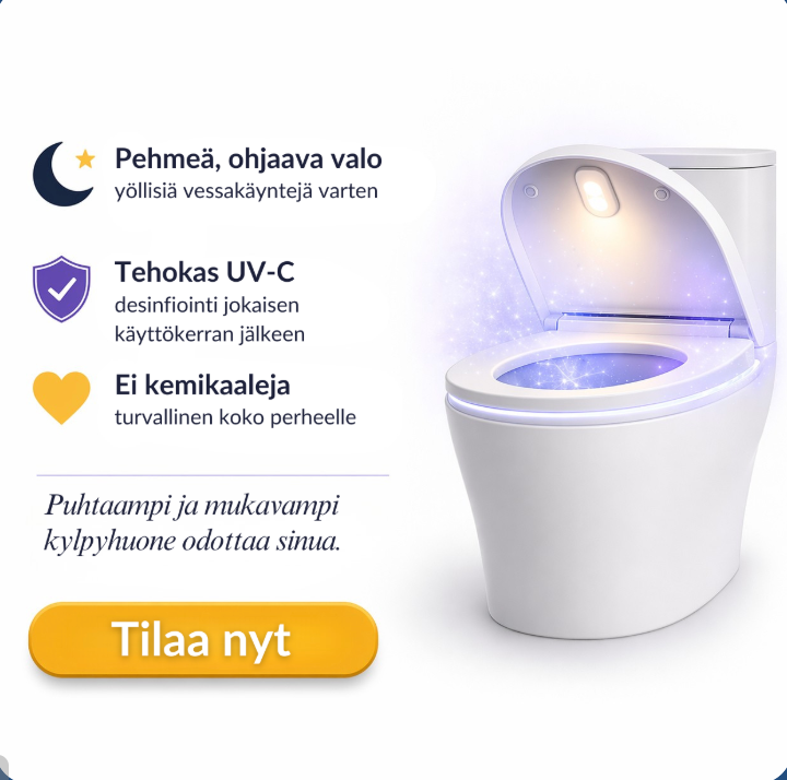 Itsepuhdistuva UV-WC-puhdistin & yövalo