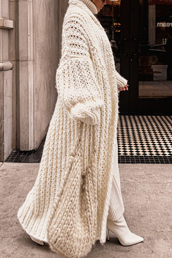 Cardigan chaud en grosse maille