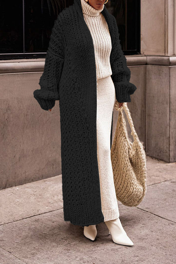 Cardigan chaud en grosse maille