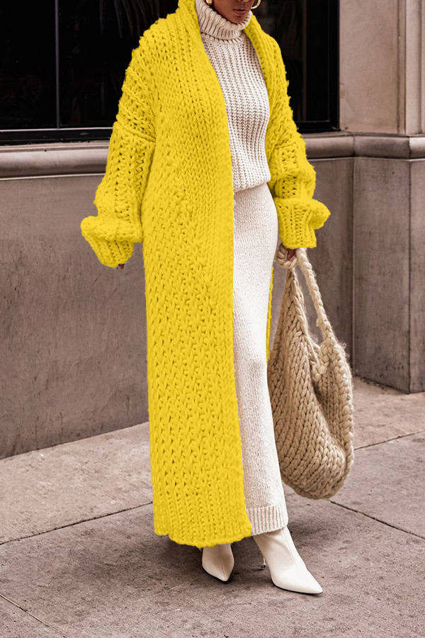 Cardigan chaud en grosse maille