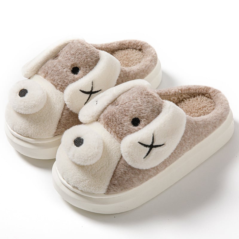 Cute Cartoon Dog Plush Slippers