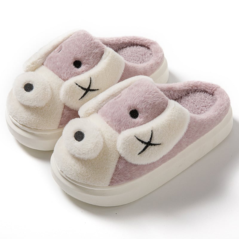 Cute Cartoon Dog Plush Slippers