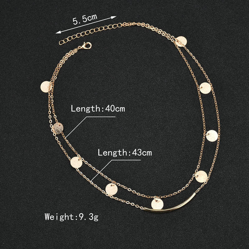 Golden Cascade Layered Necklace